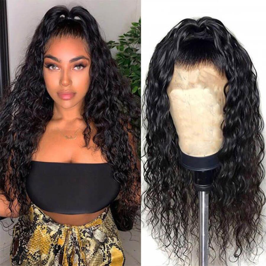 Perruque de Cheveux 360 Lace Frontal Wig Bouclés (Water Wave)