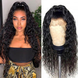 Perruque de Cheveux 360 Lace Frontal Wig Bouclés (Water Wave)