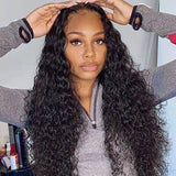 Perruque de Cheveux 360 Lace Frontal Wig Bouclés (Water Wave)