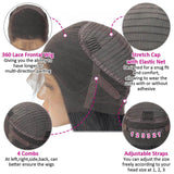 Perruque de Cheveux 360 Lace Frontal Wig Bouclés (Jerry Curly)