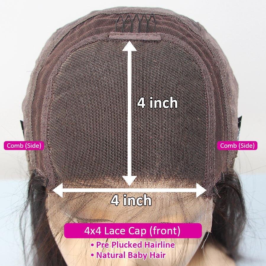 Perruque de Cheveux 4×4 Lace Closure Wig Bouclés (Water Wave)
