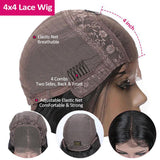 Perruque de Cheveux 4×4 Lace Closure Wig Bouclés (Deep Wave)