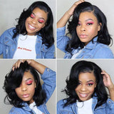Perruque de Cheveux Lace Bob Wig Ondulés (Body Wave)
