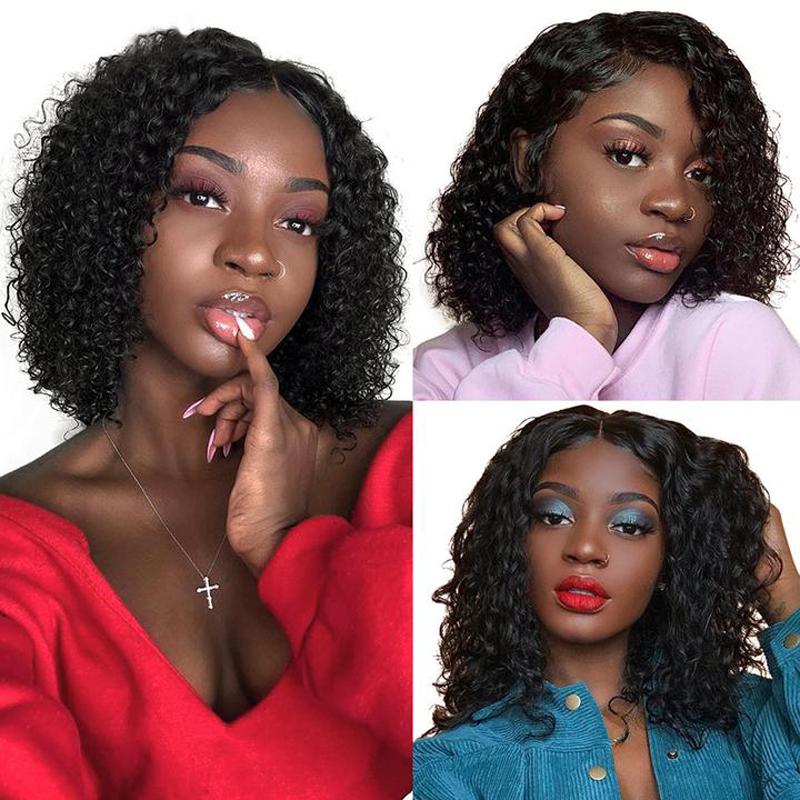 Perruque de Cheveux Lace Bob Wig Bouclés (Jerry Curly)