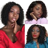 Perruque de Cheveux Lace Bob Wig Bouclés (Jerry Curly)