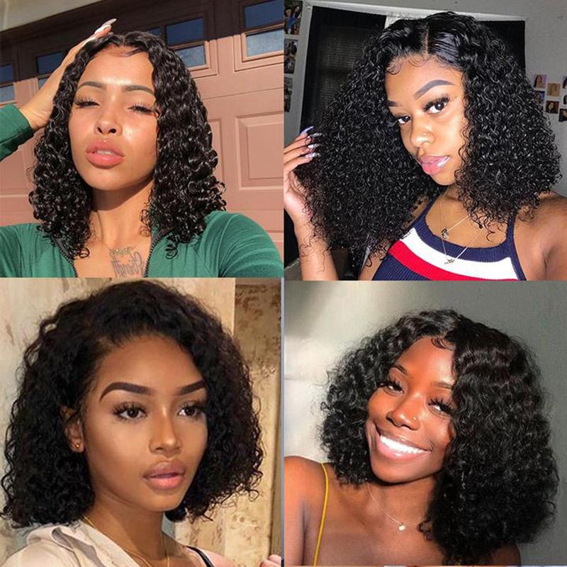 Perruque de Cheveux Lace Bob Wig Boucl s Jerry Curly