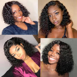 Perruque de Cheveux Lace Bob Wig Bouclés (Deep Wave)