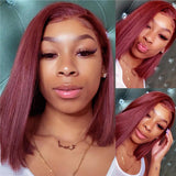 Perruque Lace Bob Wig Lisses (Straight) #99J Burgundy