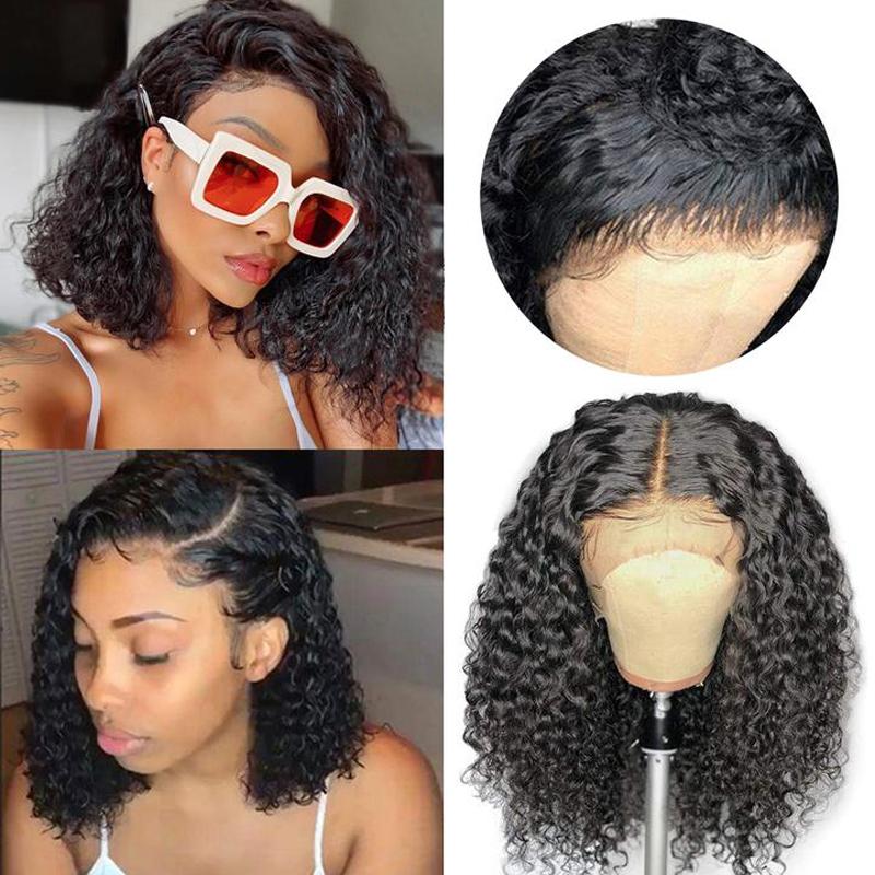 Perruque de Cheveux Lace Bob Wig Bouclés (Water Wave)