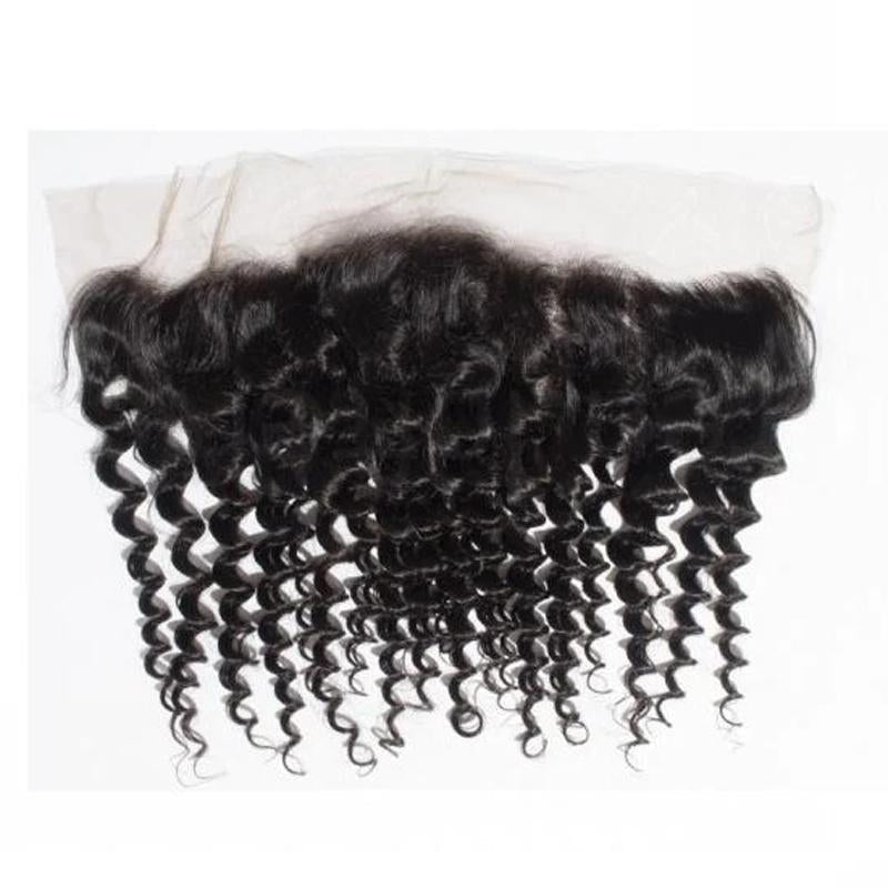 Tissage Cheveux Brésilien 13×4 Lace Frontal Bouclés (Deep Wave)