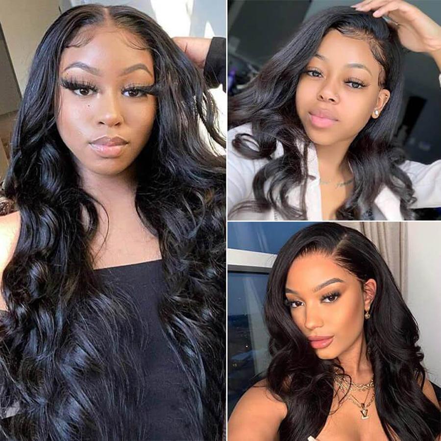 Perruque de Cheveux 13×4 Lace Front Wig Ondulés (Body Wave)