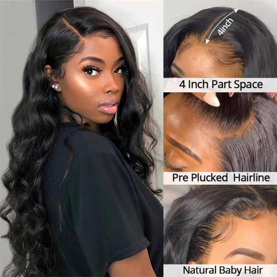 Perruque de Cheveux 13×4 Lace Front Wig Ondulés (Body Wave)
