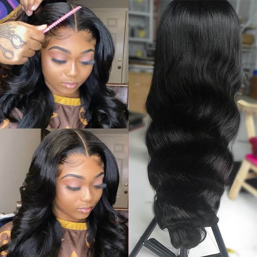 Perruque de Cheveux 360 Lace Frontal Wig Ondulés (Body Wave)