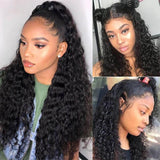 Perruque de Cheveux 360 Lace Frontal Wig Bouclés (Deep Wave)
