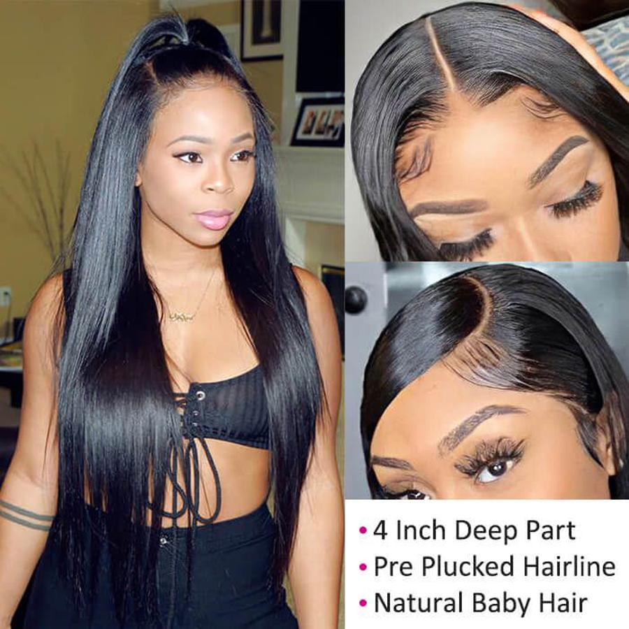 Perruque de Cheveux 13×4 Lace Front Wig Lisses (Straight)