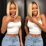 Perruque Lace Bob Wig Lisses (Straight) #1B/613 Blonde