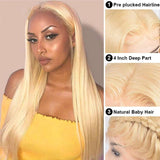 Perruque Lace Front Wig Lisses (Straight) #613 Blonde