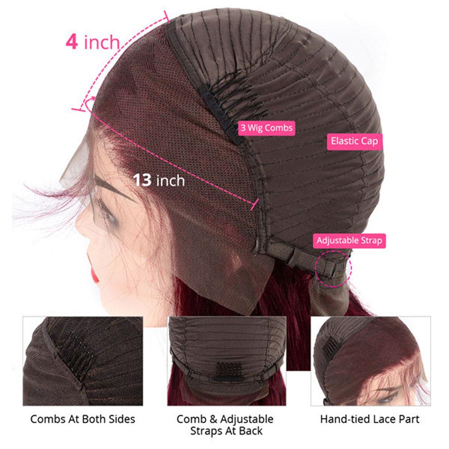 Perruque Lace Front Wig Lisses (Straight) #99J Burgundy
