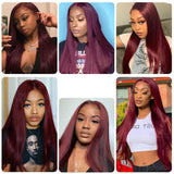 Perruque Lace Front Wig Lisses (Straight) #99J Burgundy