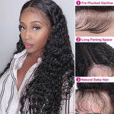 Perruque de Cheveux 13×4 Lace Front Wig Bouclés (Water Wave)