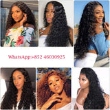 Perruque de Cheveux 13×4 Lace Front Wig Bouclés (Water Wave)